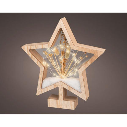 Christmas Micro LED Frame  Star shaped  in Natural/Warm Light