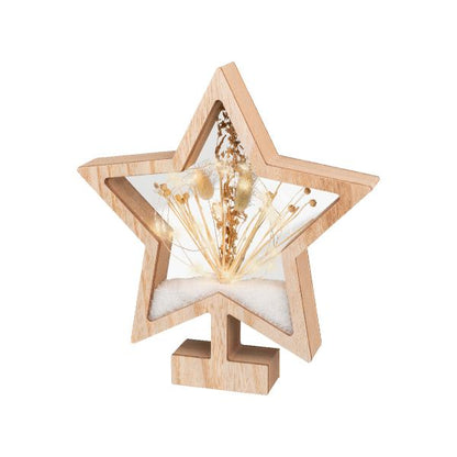Christmas Micro LED Frame  Star shaped  in Natural/Warm Light