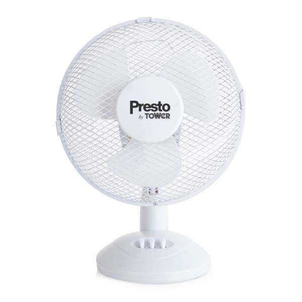 Tower Presto 9" Desk Fan White