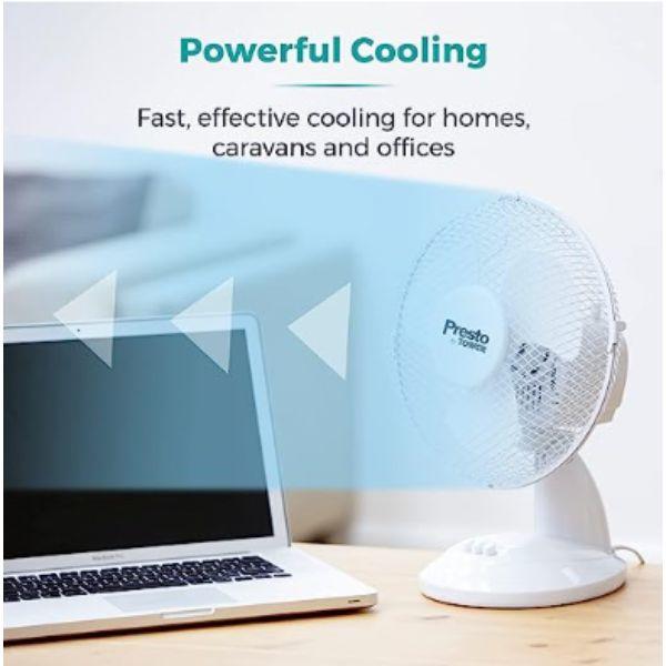 Tower Presto 9" Desk Fan White