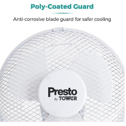 Tower Presto 9" Desk Fan White