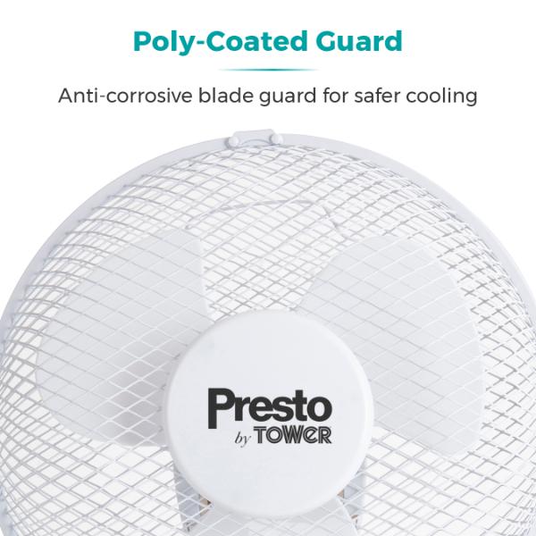 Tower Presto 9" Desk Fan White