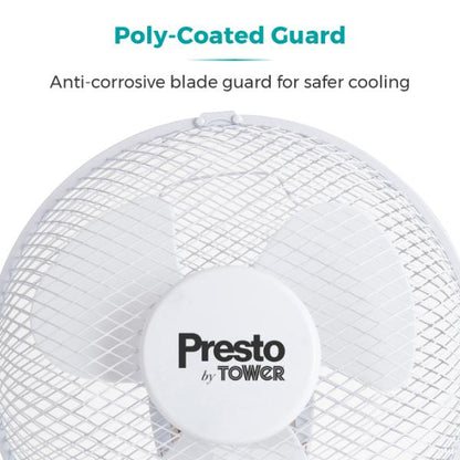 Tower Presto 9" Desk Fan White