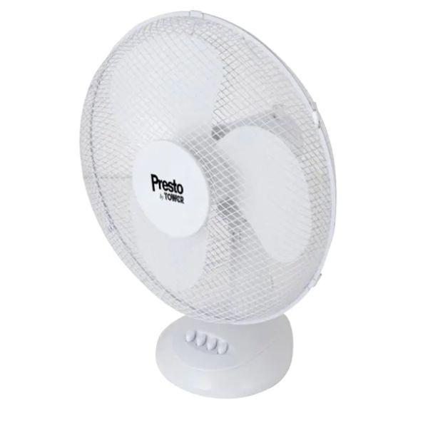 Tower Presto 12" Desk Fan White