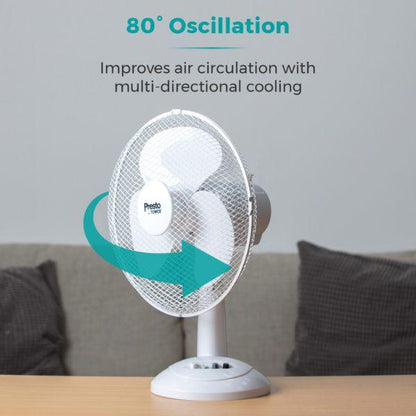 Tower Presto 12" Desk Fan White