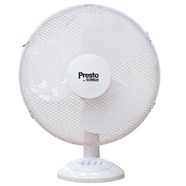 Tower Presto 12" Desk Fan White