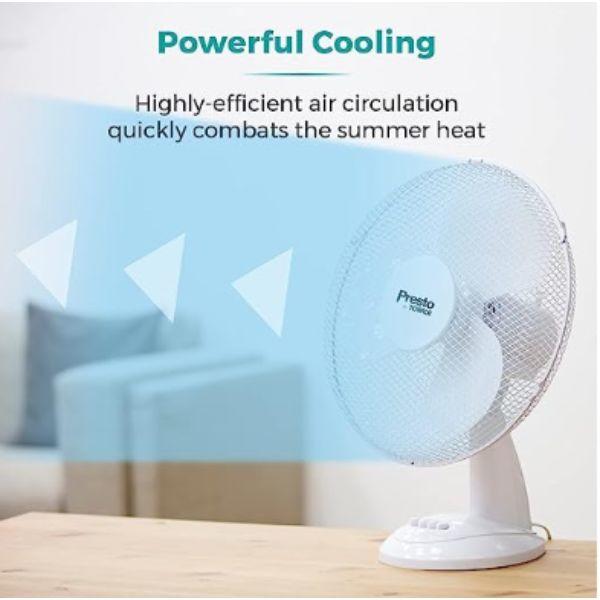Tower Presto 12" Desk Fan White