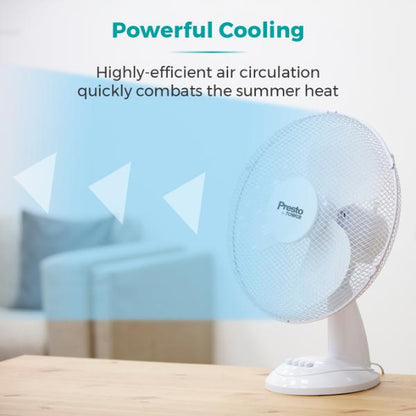 Tower Presto 12" Desk Fan White