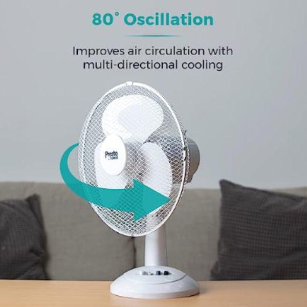 Tower Presto 12" Desk Fan White