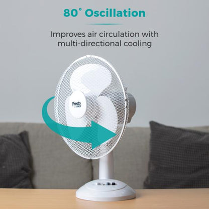 Tower Presto 12" Desk Fan White