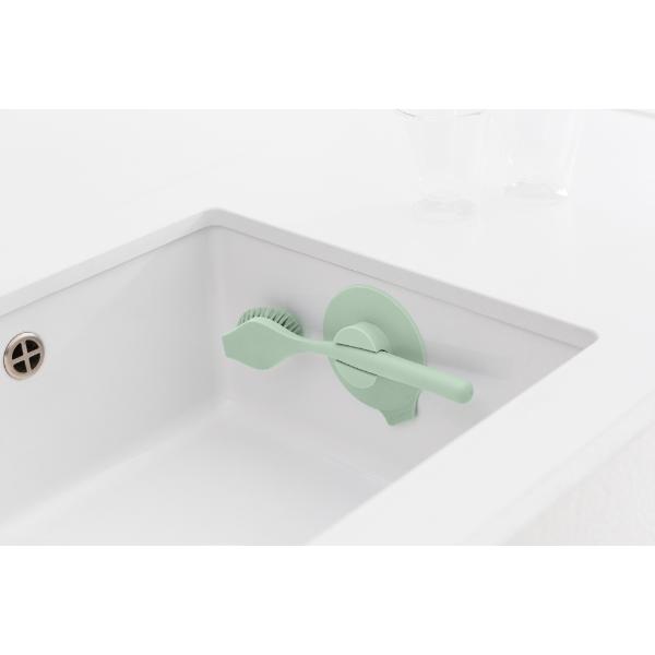 Brabantia Dish Brush with Suction Cup Holder - Jade Green