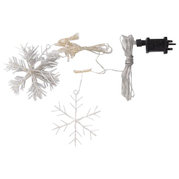 Christmas Snowflake Curtain Lights - Warm White 120x120 339 LEDs