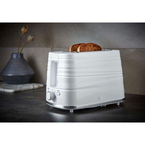 Swan Symphony 2 Slice White Toaster