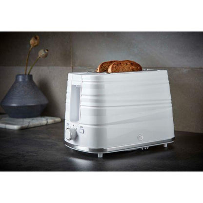 Swan Symphony 2 Slice White Toaster