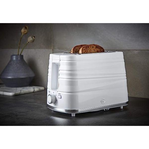 Swan Symphony 2 Slice White Toaster
