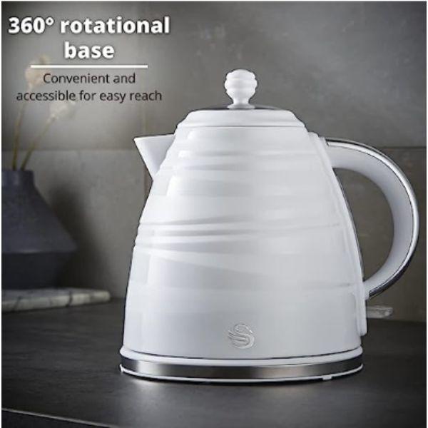 Swan Symphony 1.7L White Jug Kettle