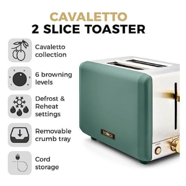 Cavaletto 2 Slice Toaster Stainless Steel