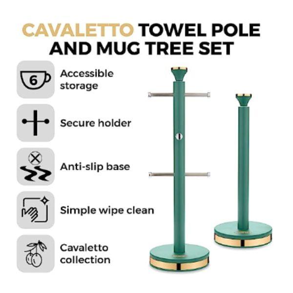 Cavaletto Towel Pole and Mug Tree