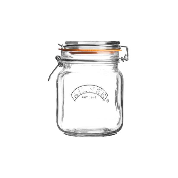 Kilner Clip Top Square Jar 1L