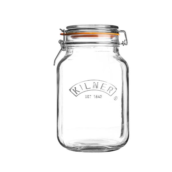 Kilner Clip Top Square Jar 1.5L