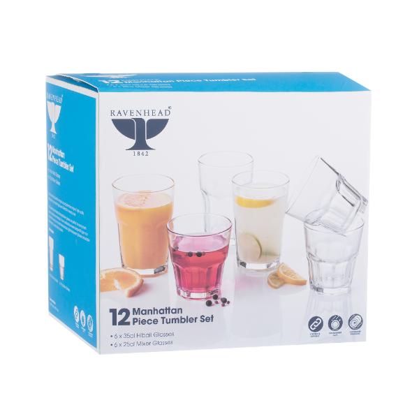 Ravenhead Manhattan 12 Piece Tumbler Set