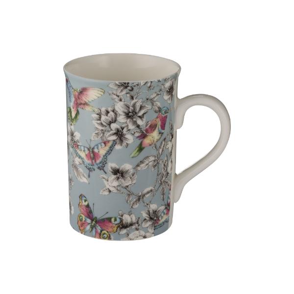 P&amp;K Hummingbird Floral Duckegg Mug 300Ml