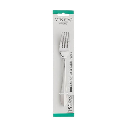 Viners Everyday Breeze 18/0 4 Piece Table Fork Set