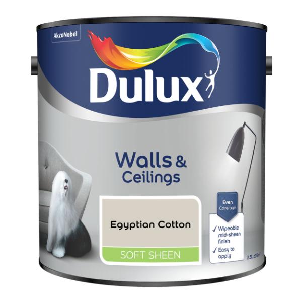 Dulux Walls &amp; Ceilings Soft Sheen Egyptian Cotton 2.5L