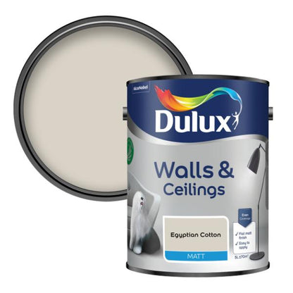 Dulux Walls &amp; Ceilings Matt Egyptian Cotton 5L