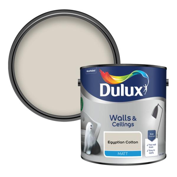 Dulux Walls &amp; Ceilings Matt Egyptian Cotton 2.5L