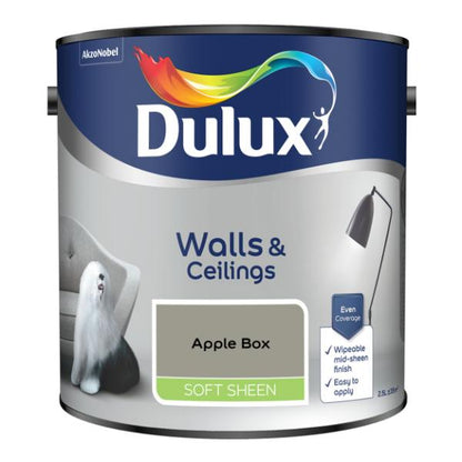 Dulux Walls &amp; Ceilings Soft Sheen Apple Box 2.5L