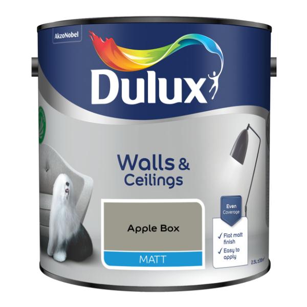 Dulux Walls &amp; Ceilings Matt Apple Box 2.5L