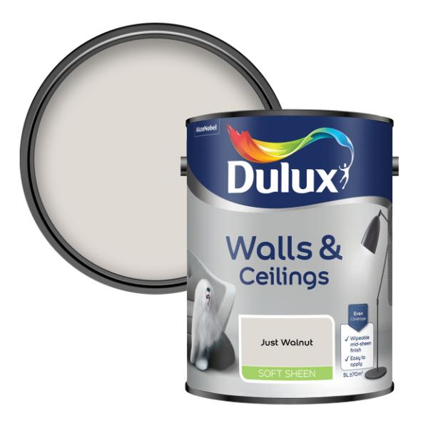 Dulux Walls &amp; Ceilings Soft Sheen Just Walnut 5L