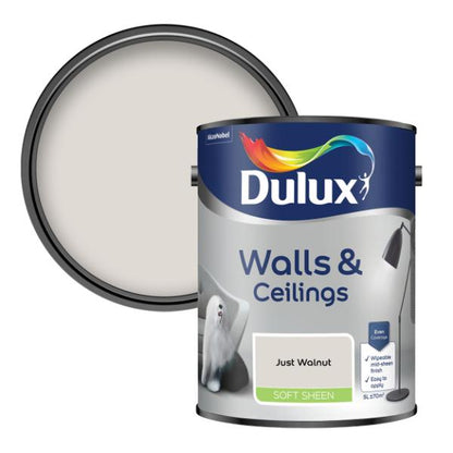 Dulux Walls &amp; Ceilings Soft Sheen Just Walnut 5L
