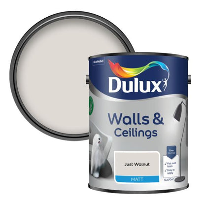 Dulux Walls &amp; Ceilings Matt Just Walnut 5L