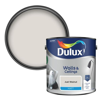 Dulux Walls &amp; Ceilings Matt Just Walnut 2.5L