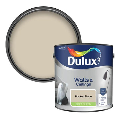 Dulux Walls &amp; Ceilings Soft Sheen Pocket Stone 2.5L