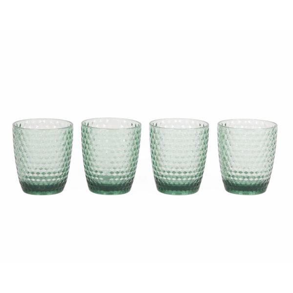 Cambridge Fete Diamond 4Pc Tumbler Set - Green