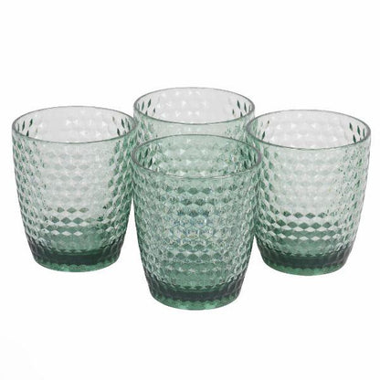 Cambridge Fete Diamond 4Pc Tumbler Set - Green