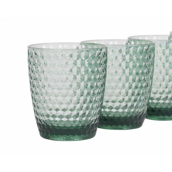 Cambridge Fete Diamond 4Pc Tumbler Set - Green