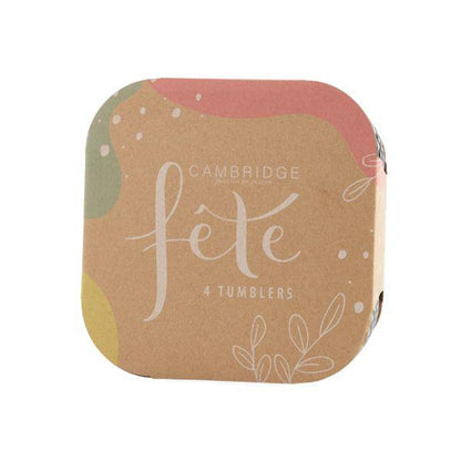 Cambridge Fete Diamond 4Pc Tumbler Set - Green