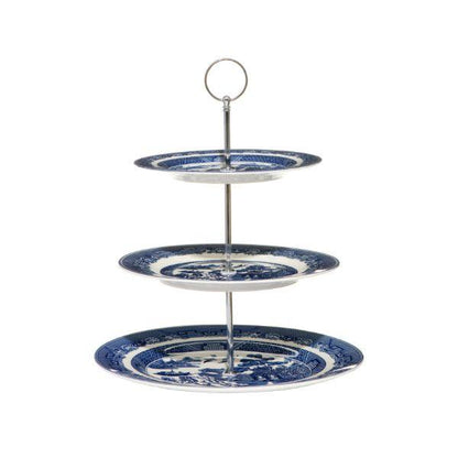 Blue Willow 3-Tier Cake Stand                               
