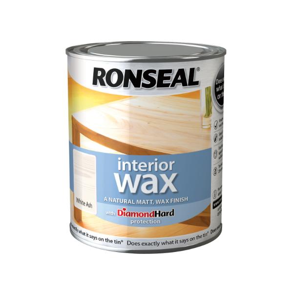 Ronseal Wax White Ash 750Ml