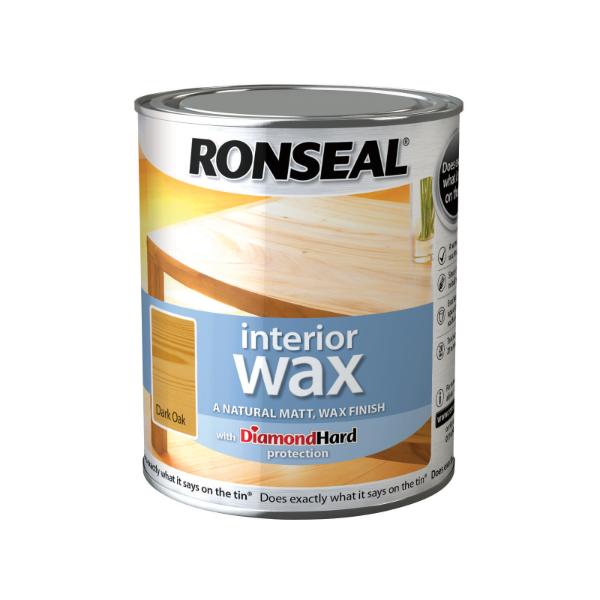 Ronseal Wax Dark Oak 750Ml