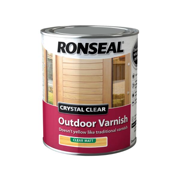 Ronseal Crystal Clear Outdoor Varnish Matt 750Ml