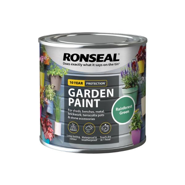 Ronseal Garden Paint Rainforest Green 250Ml