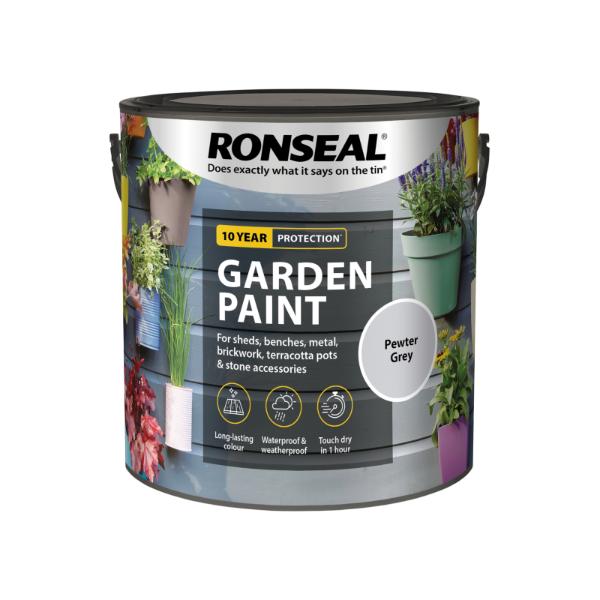 Ronseal Garden Paint Pewter Grey 2.5L