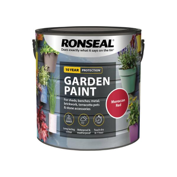 Ronseal Garden Paint Moroccan Red 2.5L
