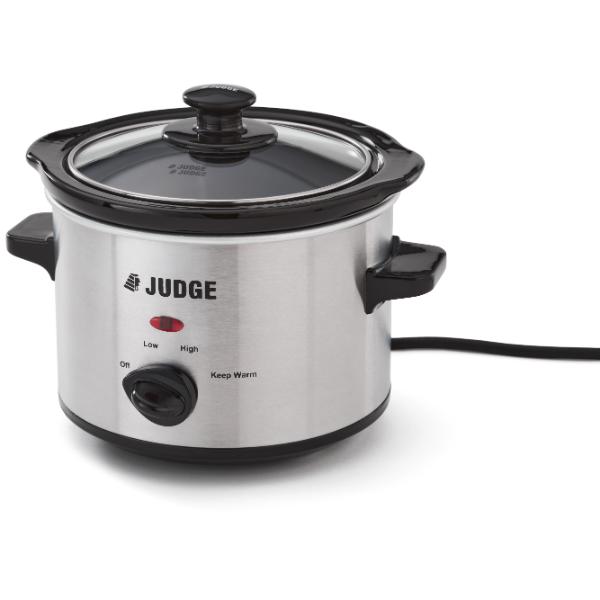 Judge Electricals Slow Cooker 1.5L Slow cooked mouth-watering meals - hot &amp; ready when you want them.