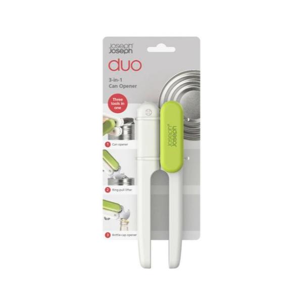 JJ DUO 3-in-1 Can Opener - White/Green